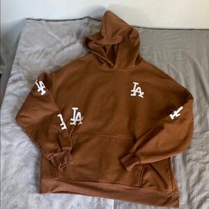 Brown LA Logo Men's Hoodie